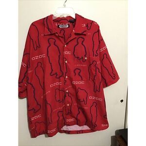 Ozoc The Collection  Red Button Down‎ Size L